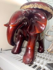 Elephant Plant Stand Side Table Feng Shui Fortune Coin Tray