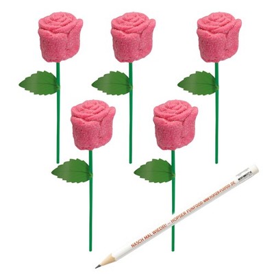 Marshmallow Rose 5er Bundle Marshmallow Rosen | Geschenkidee | inkl. Bleistift
