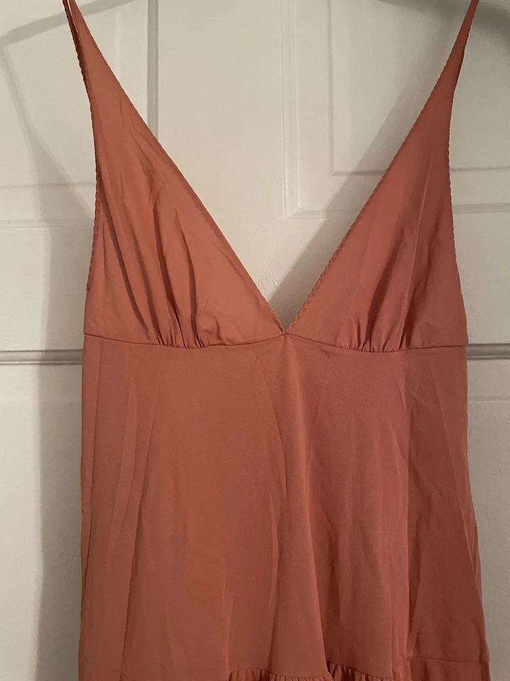 Vestido de Colección John Kloss CIRA Vestido Sin Mangas Melocotón Oscuro Excelente Talla Pequeña Foto 3 de 4