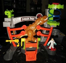 2017 Fisher-Price Imaginext Jurassic World Research Lab Dinosaur Playset W/TRex