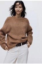 NWT H M Edition Premium Selection Oversized Mohair Blend Sweater Blue Size XS