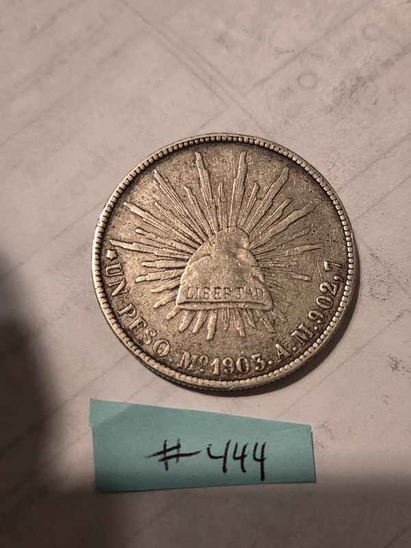 1903 Mexican Silver Peso AM Mintmark