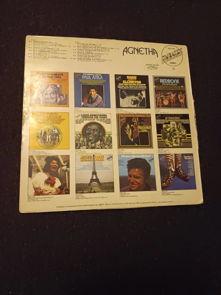 Agnetha Fältskog - LP Compilation - Sweden 1974 - Rare - ( Abba ) - Image 2 of 4