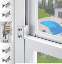 4 Sets Sliding Window Locks with Key, Window Locks for Up and Down Windows,Ea...