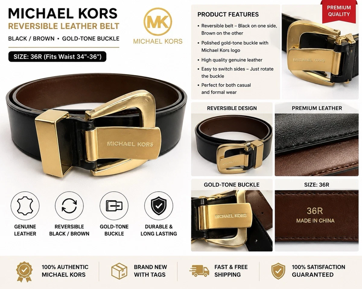 Michael Kors Black Belts for Women for sale | eBay display picture 3