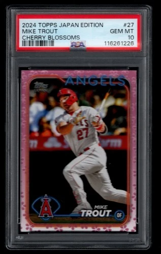 2024 Topps Japan Edition Cherry Blossoms Mike Trout /99 PSA 10 #27
