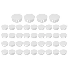 25 Pcs 28mm/1-1/8" Plastic Hole Plugs Flush Type Round Plug White