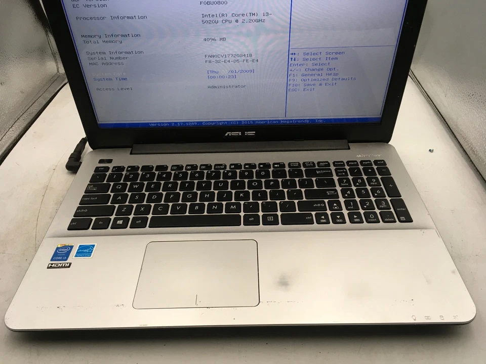 ASUS X555L LAPTOP - BOOTS TO BIOS - INTEL I3 5020U - 4GB RAM - READ DESC - BB - Image 3 of 4