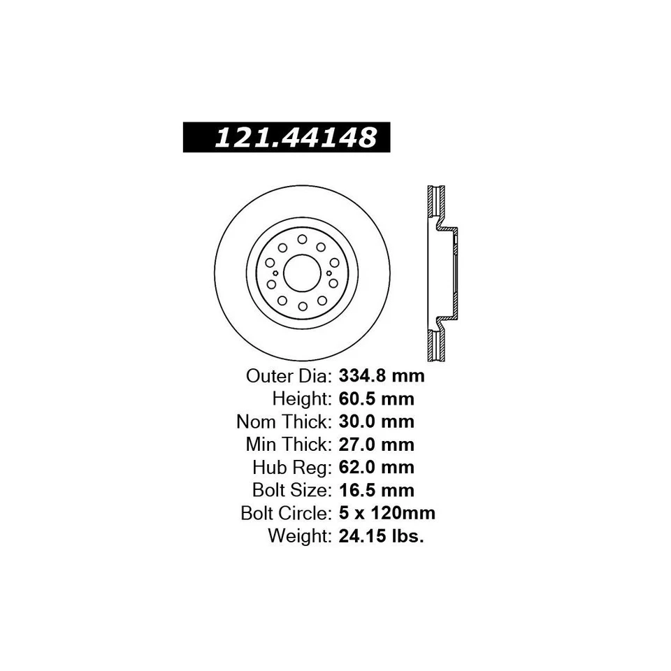 Juego de pastillas de freno de disco delanteras C-Tek rotor de freno de disco 3 piezas para Lexus LS460 2007-2017 Foto 4 de 4
