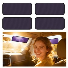 XCBYT Square Car Window Shades - 4 Pack Static Cling Sun Glare Blocker, Rem...