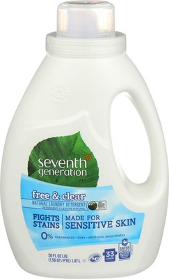 Seventh Generation Liquid Laundry Detergent 50 Fl Oz (Pack of 1), Clear