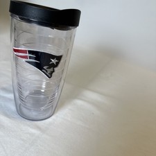 TERVIS TUMBLER w Pop-On Lid NFL New England Patriots Logo 16 Oz Hot or Cold