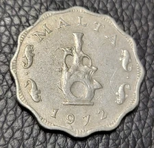 1972 Malta 5 Mils Coin