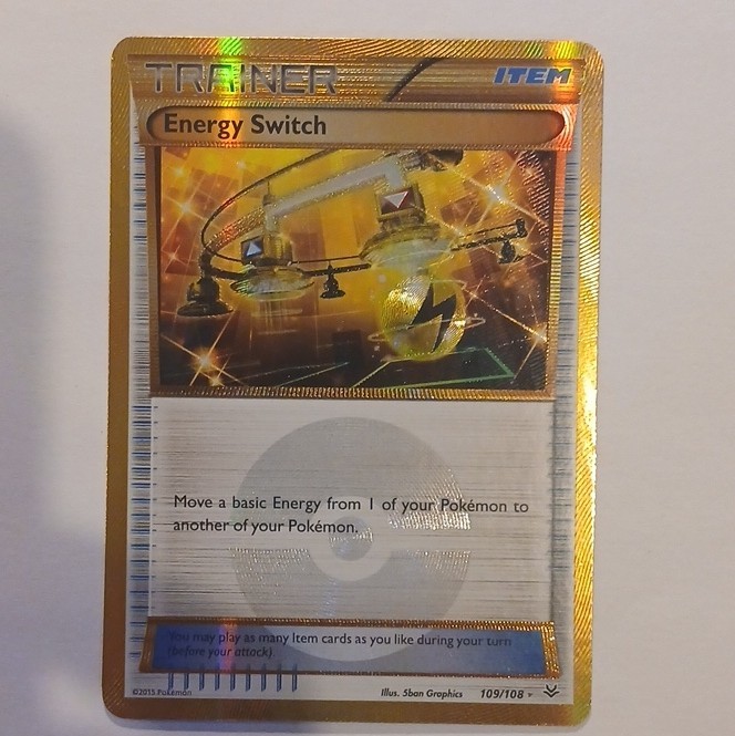 Pokemon TCG Energy Switch (Gold) 109/108 XY - Roaring Skies Secret Rare