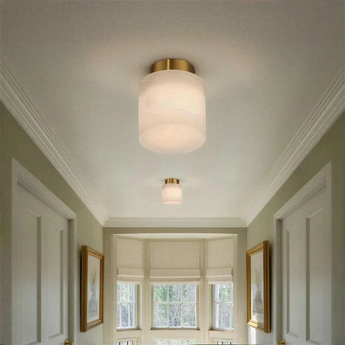 Crystorama AME-400-AG Acme 1 Light 5.75 inch Aged Brass Semi Flush Ceiling Light - Picture 6 of 7