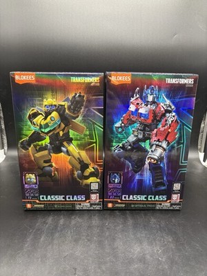 Blokees Transformers Classic Class Bumblebee and Optimus Prime Models NEW