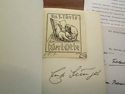 Eine Begegnung. SIGNIERT VON JÜNGER MIT EXLIBRIS ALFRED KUBIN / Stempel Kubin-Ar