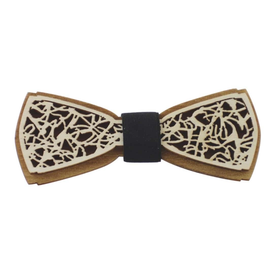 Engraved Wooden Bow Tie Barman Synapses The Bars | Decorated Bow Tie Synapses