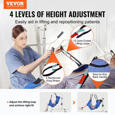 VEVOR Full Body Patient Lift Sling Commode Opening, Patient Lift Medical Sling