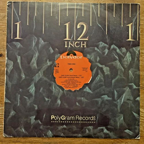 Yoko Ono Cape Clear 12” Single Vinyl Record Remix 1985 Promo Beatles