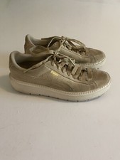 Puma Suede Platform Womens 8 US Tan Suede Platform Sneakers