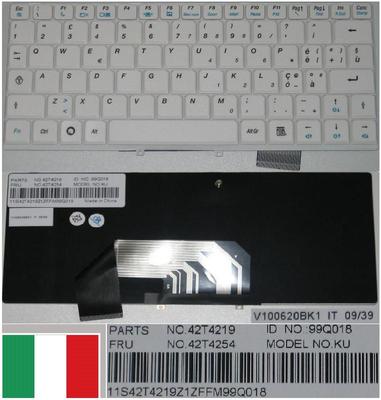 Italian Qwerty Keyboard LENOVO S9 S10 V100620BK1 42T4219 42T4254 99Q018 White