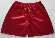 NEW MEN'S SATIN MAROON BOXER SHORTS SIZE L
