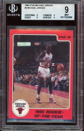 1986 Star Michael Jordan Basketball #8 Michael Jordan BGS 9