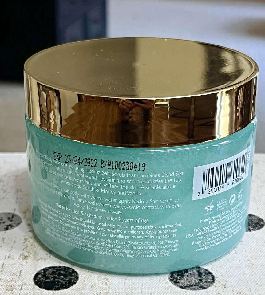 Kedma Salt Scrub Kiwi-Mango 18oz /500g NEW/ SEALED - Image 3 of 3