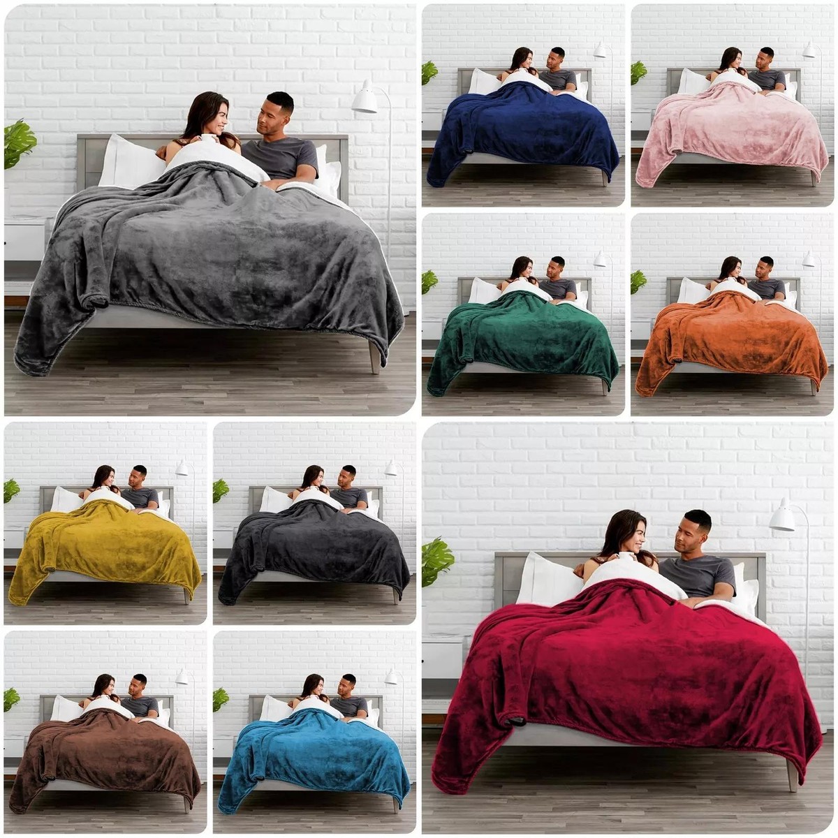 Luxury Fleece Throw Blankets Large Warm Throw Over Sofa Bed Travel