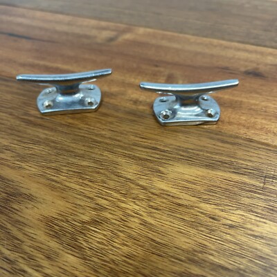2 1/4'' - Chrome Plated Zinc (Zamak) Fender Cleat LOT 2 Set