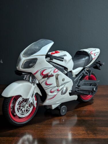 Ninja Kawasaki Motorcycle Rare White Toy State Industries Not Working