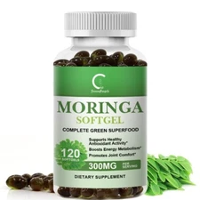 Moringa Leaf Organic Extract 1000mg Serving 100% Pure 120 Caps Immune Support US