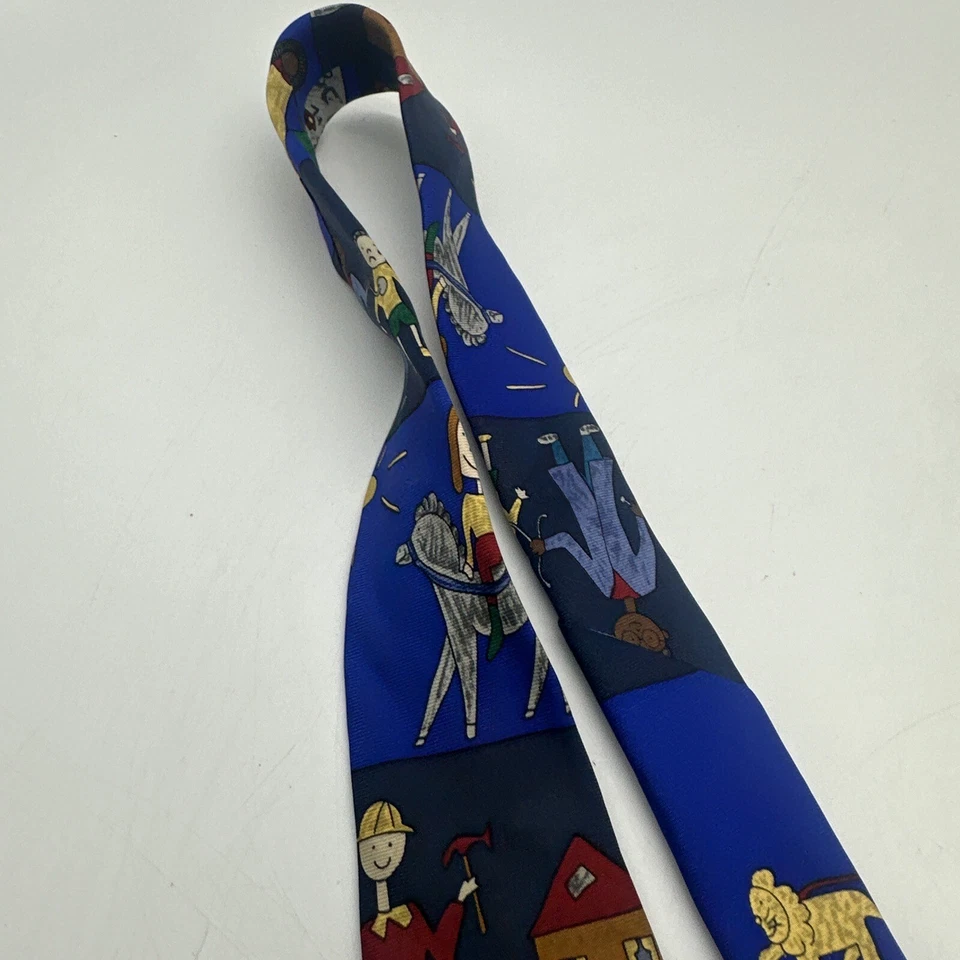 Gravata Lord & Taylor 100% seda Save The Children feita nos EUA 55” X 4” - Imagem 4 de 4