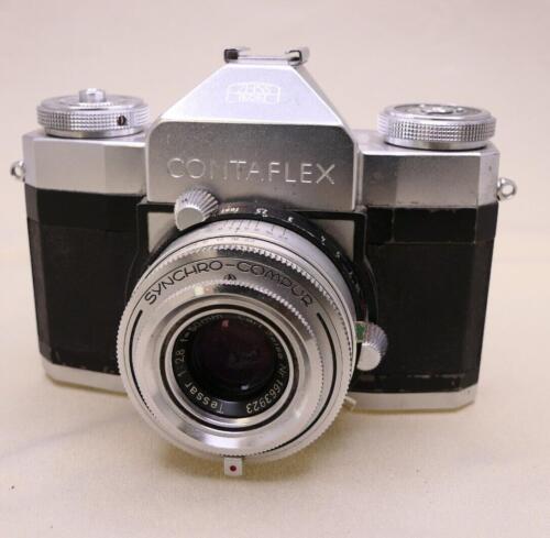 Zeiss Ikon Contaflex Camera W/ Zeiss Synchro-Compur Tessar 2.8 50MM Lens