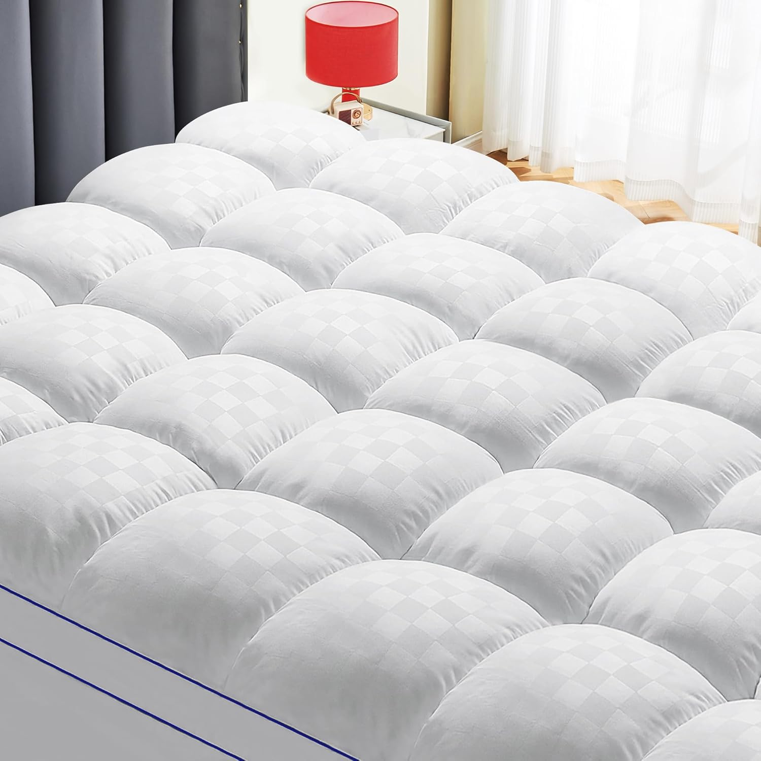 Queen Mattress Topper, Extra Thick Pillow Top Queen Size Mattress Pad Cover for