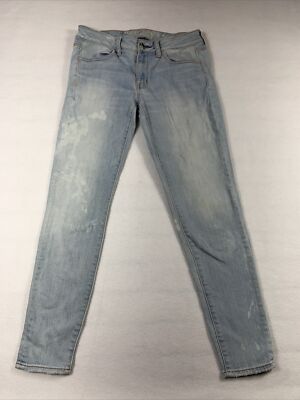 Womens American Eagle Light Wash Super Stretch Jeggings Size 6 29x29 Good Jeans