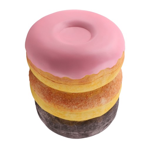 Simulated Food Stool Donut Shaped Lifelike Retro Fun Shoe Changing Stool Novel - Picture 8 of 12