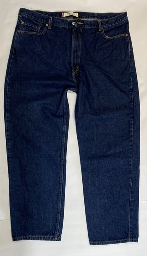 Levis 550 Red Tab Mens 44x32 Relaxed Fit No Stretch Light Wash Denim Blue Jeans - Picture 2 of 6