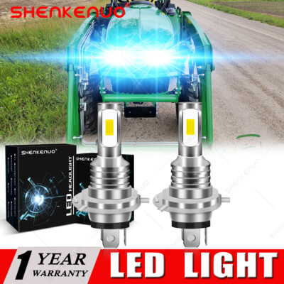 2 8000K LED bulbs For Deere 3025E 3032E 3033R 3038E 3038R 3040 3041 pn 57M7166