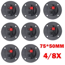 4/8x 2P Screw In Terminal Cup For Audio Stereo Speaker Box Cabinet Enclosure USA