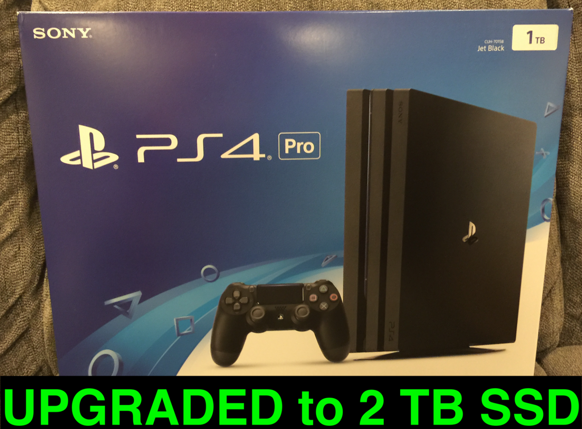 UPGRADED Sony PlayStation 4 Pro * 2TB SSD * Console - Black (PS4 
