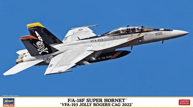 Hasegawa 02458 F/A-18F Super Hornet (VFA-103 Jolly Rogers CAG 2022