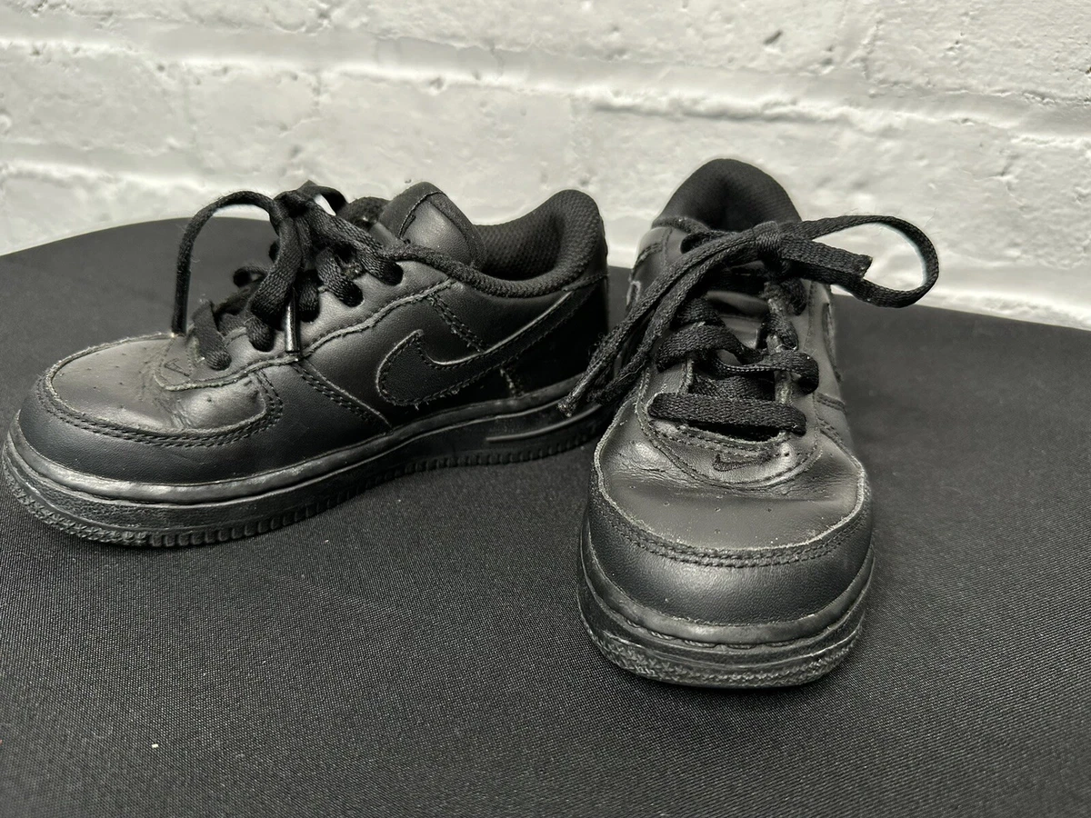 Nike Kids Air Force 1 LE Baby / Toddler Black Shoes Sneakers Size