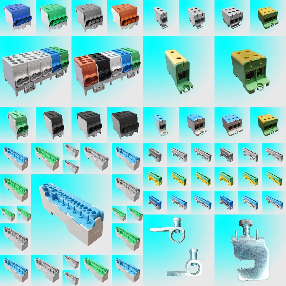 MARKENLOS Pollmann Hauptleitungsklemme Nullleiterklemme Phasenklemme Schutzleiterklemme
