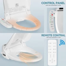 Smart Electric Bidet Toilet Heated Seat Elongated LCD Auto Flush Dry Night Light