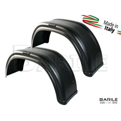 BARILEAGRIBIKE Coppia Parafango Ruota 13" Plastica Carrello Auto - Moto - Barca - Rimorchio