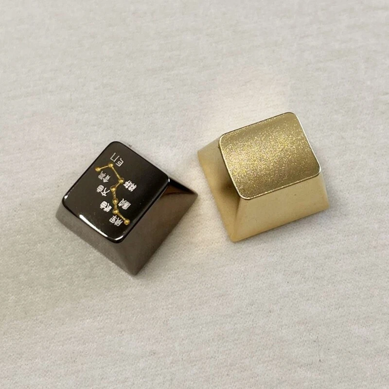 Matte Gold Finish Mechanical Keyboard Keycap - Premium Metal Craftsmanship for Enhanced Typing Experience