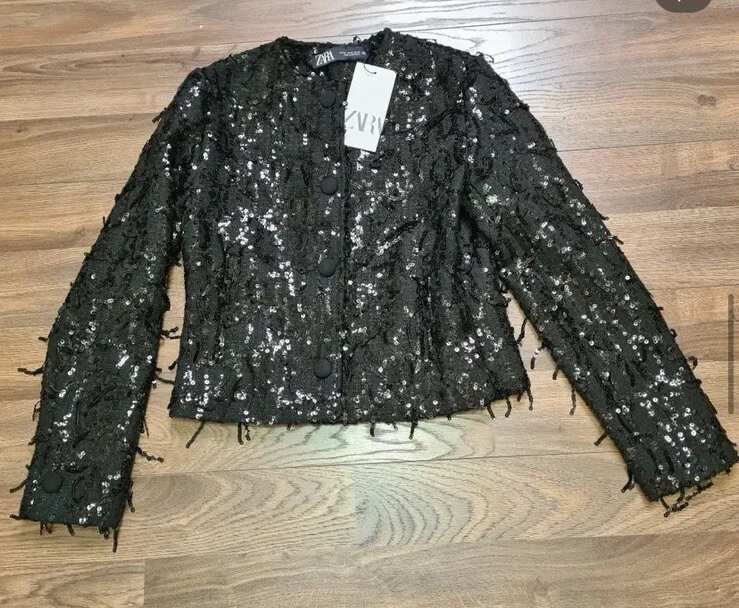 Stunning Quality Sequin Fringe Jacket - Size S - Image 2 of 4