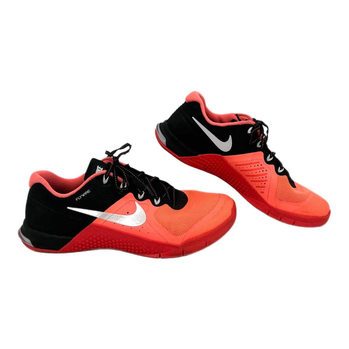 Nike Orange Black Flywire Running Sneakers Size